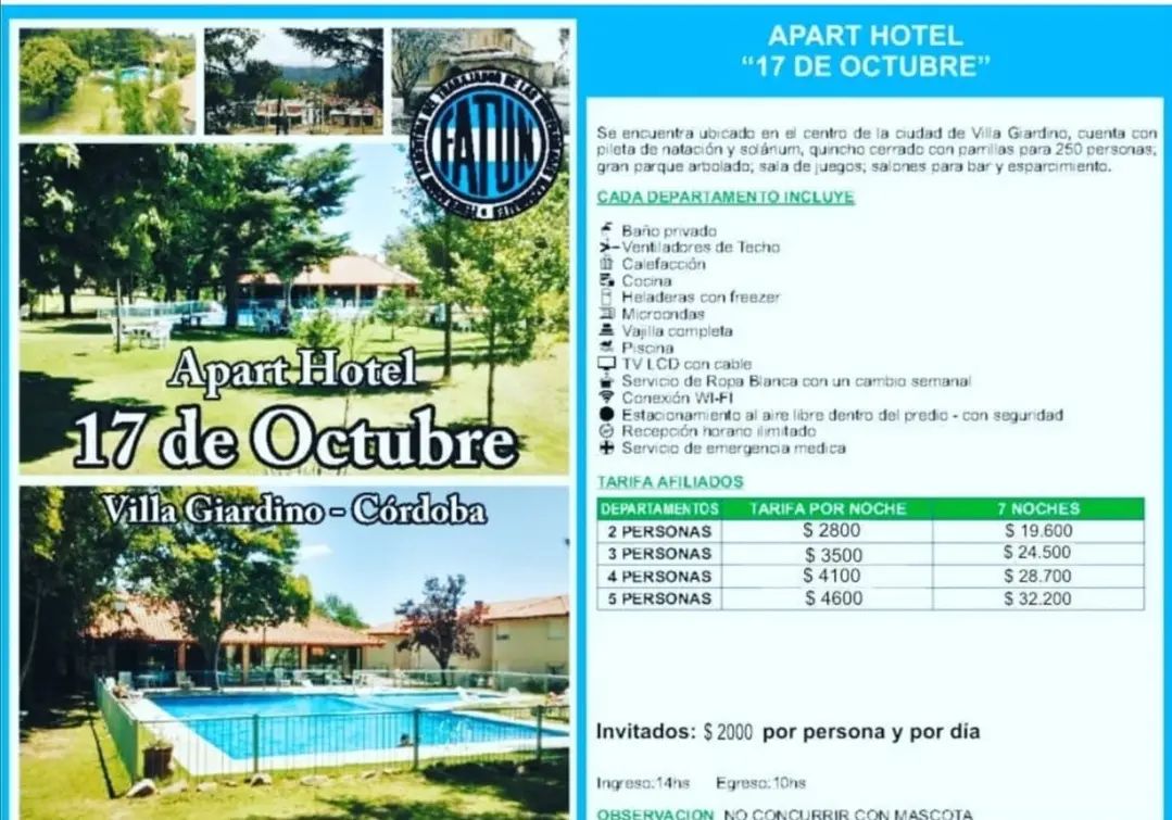 apart hotel 17 octubre